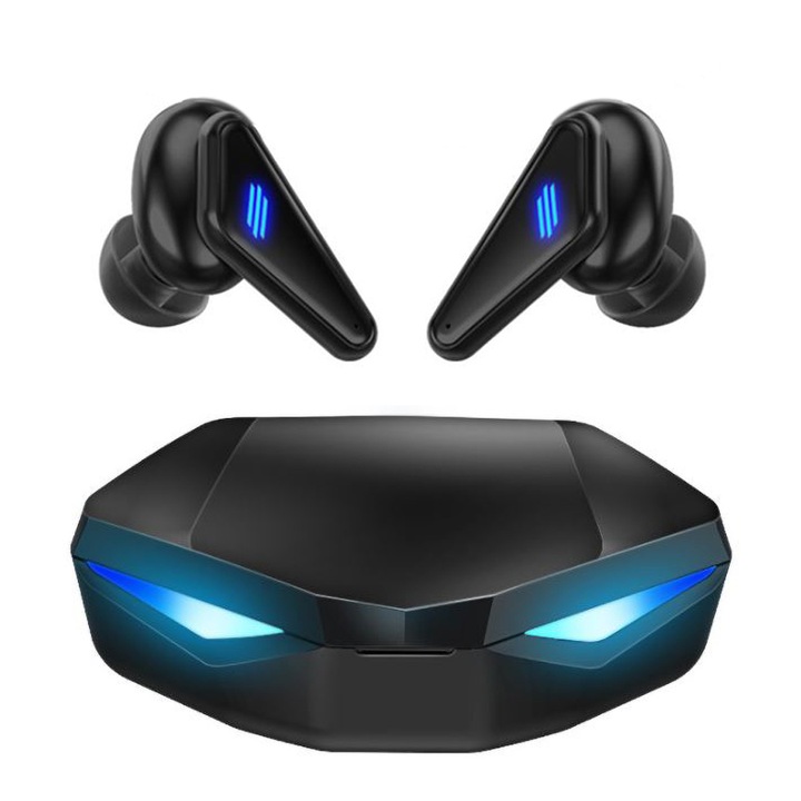 Vezeték nélküli fejhallgató Gaea K33, In-Ear, TWS, Bluetooth 5.0, 400 mAh, Zajcsökkentés, Fekete