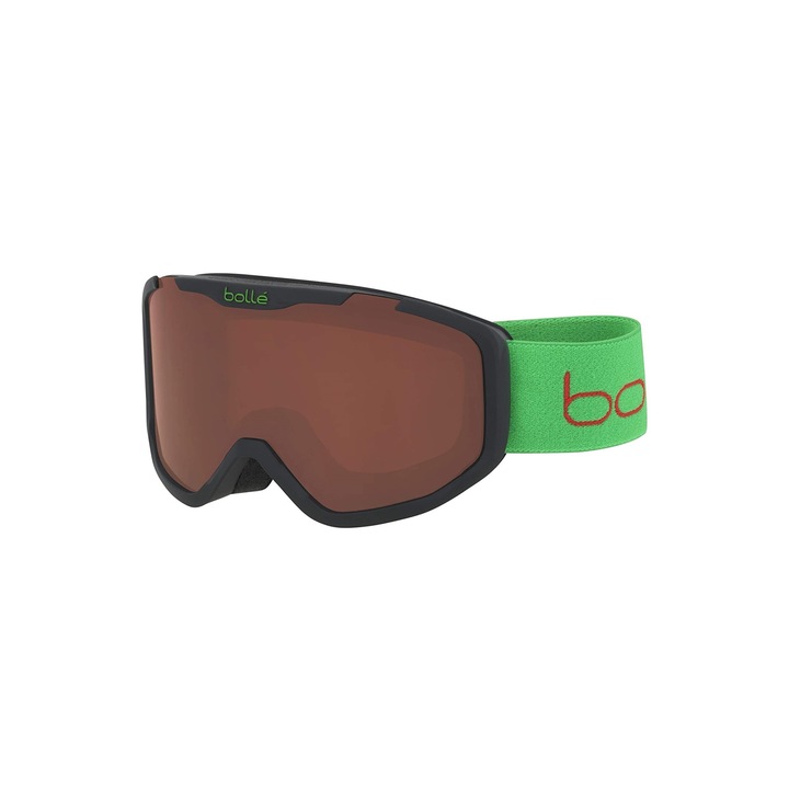 Ochelari de ski copii, Bolle ROCKET, 21964 Negru/Verde, Small, 6 ani