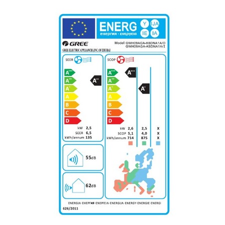 Aparat de aer conditionat Gree Pulsar GWH09AGA-K6DNA1A, inverter, 9000 BTU, wi-fi, kit de instalare
