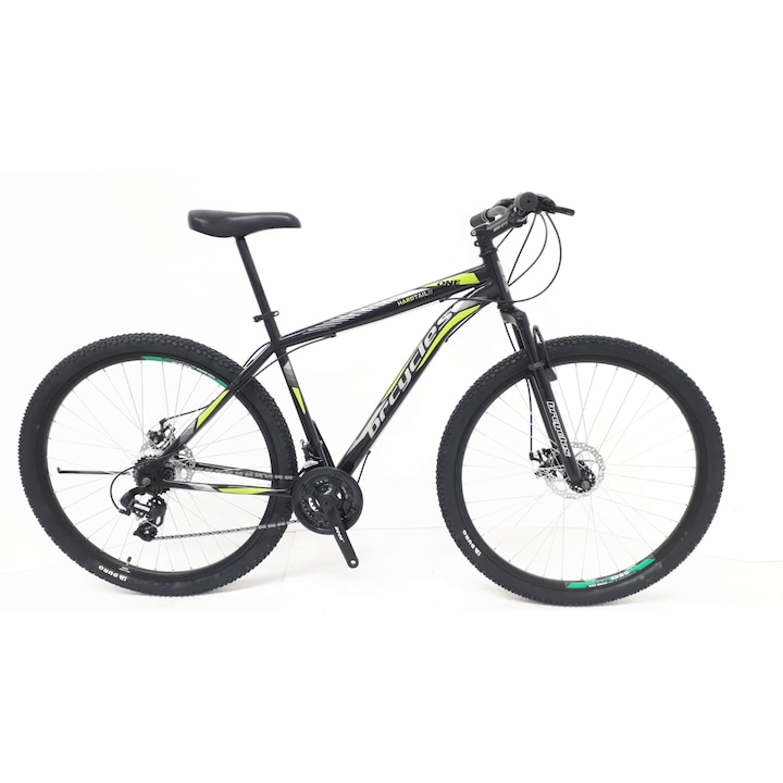 Велосипед BR Arizona, MTB-HT, 29″, Дискови спирачки, Лостове с последователно превключване, 21 скорости, Черен/Зелен