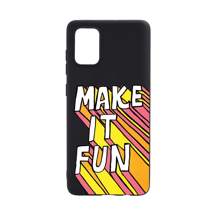 Силиконов калъф Unique за Oppo A96 5G, Make It Fun, Black, B 494