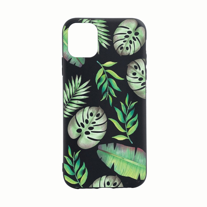 Кейс BestCase, За Xiaomi 11 Lite 5G New Edition, Тропически растения, Устойчив на износване, Противоплъзгащ се, Силикон, B150