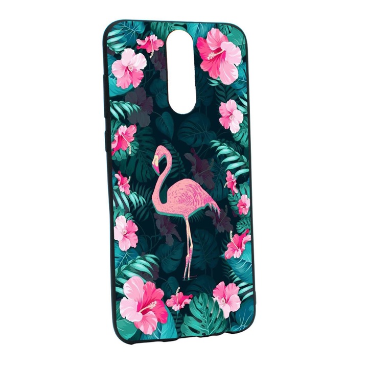 Husa Silicon Flamingo, Flower pattern, compatibila cu Nokia 2.4, rezistenta la uzura, B247