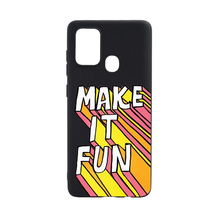 Husa Silicon Make It Fun, compatibila cu Realme 7i, rezistenta la uzura, B494