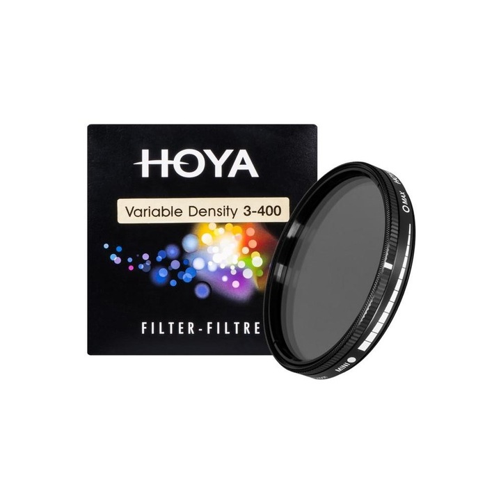 Filtru densitate neutra ND 3-400, Hoya, 82 mm, Negru