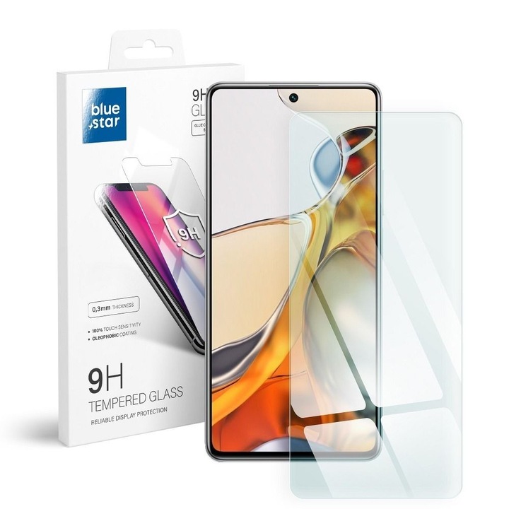 Xiaomi 11T / 11T Pro kompatibilis üvegfólia, előlapi, edzett, Bluestar