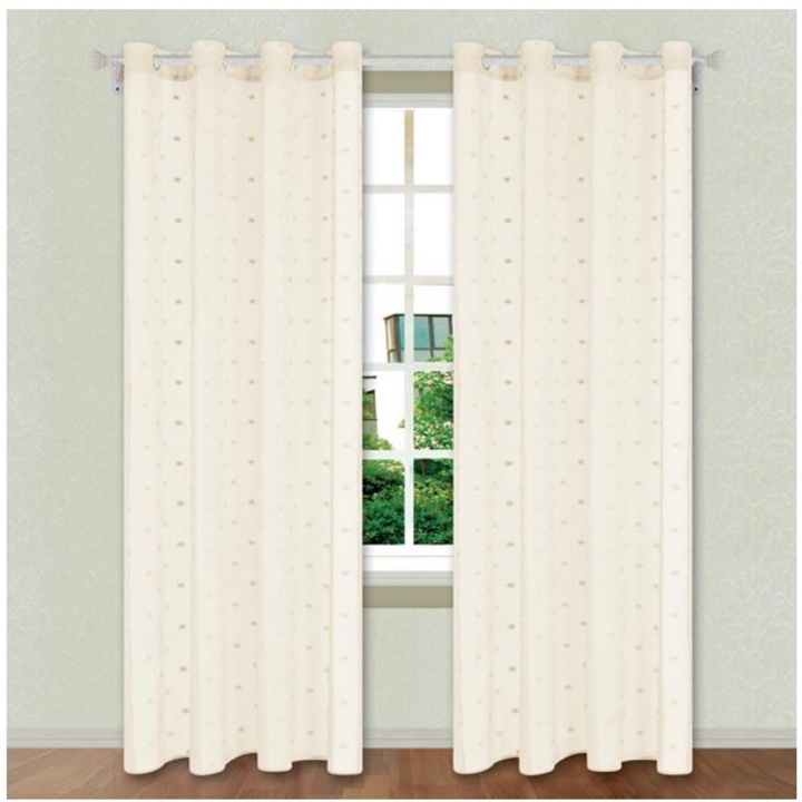 Perdea decorativa alba, translucida, 140 x 260 cm