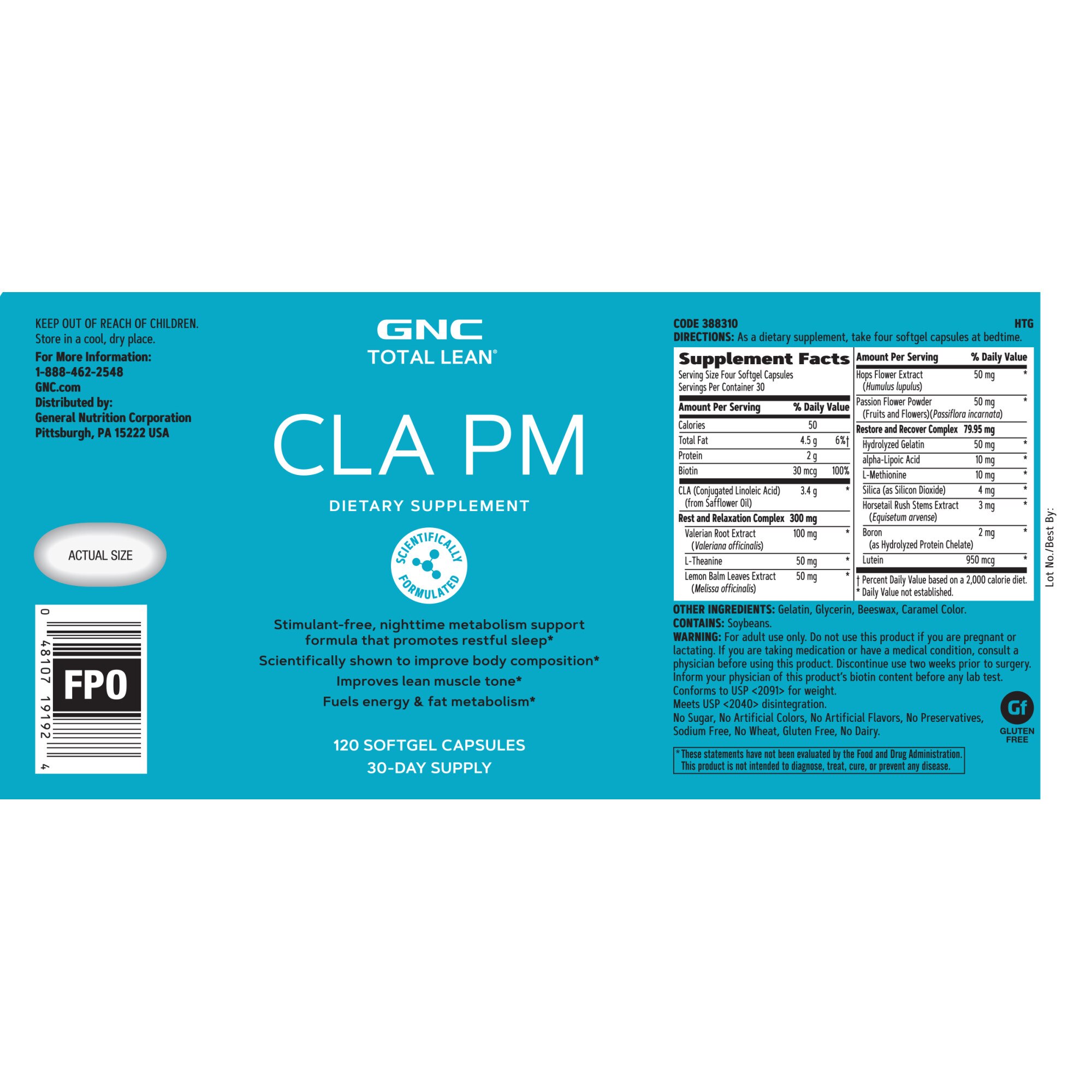 GNC Total Lean CLA PM, 120 db eMAG.hu