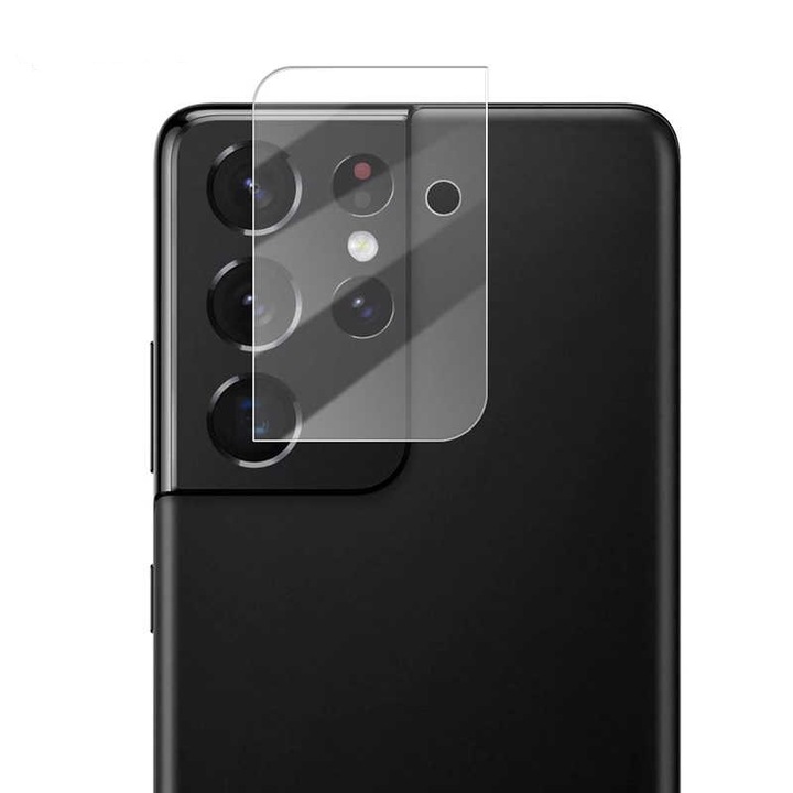 Folie camera telefon, TemperedGlass, Sticla, Pentru Samsung Galaxy S21 Ultra, Transparent