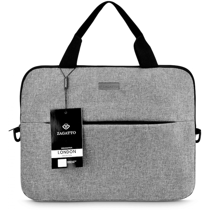 Чанта за лаптоп Zagatto ZG 636, 17.3", Сив