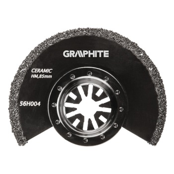 Disc semirotund pentru ceramica, cu wolfram, 85mm, GRAPHITE Disc semirotund pentru ceramica, cu wolfram, 85mm, GRAPHITE