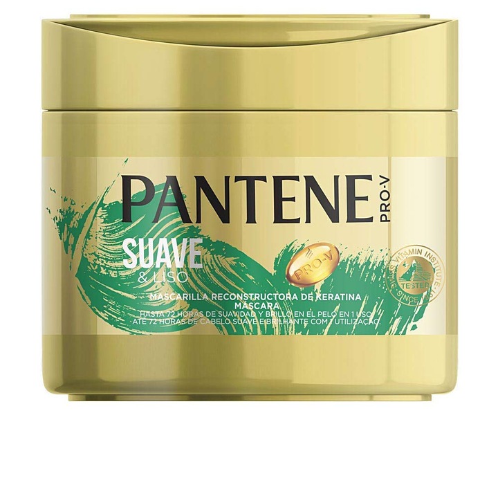 Masca de par Pantene, Suave Y Liso, pentru netezirea parului, 300 ml