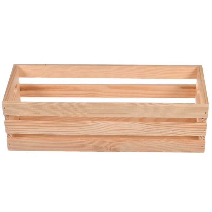 Ghiveci din lemn, 7,5cm x 14cm x 12cm, Bej