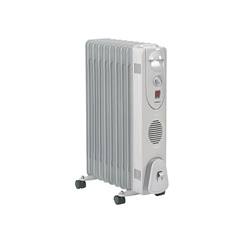 Calorifer electric Heller HRO 2009. 2000 W, 9 elementi, 3 trepte de putere, termostat reglabil , suport cablu, maner transport, protectie la supraincalzire. Gri Calorifer electric Heller HRO 2009. 2000 W, 9 elementi, 3 trepte de putere, termostat reglabil , suport cablu, maner transport, protectie la supraincalzire. Gri