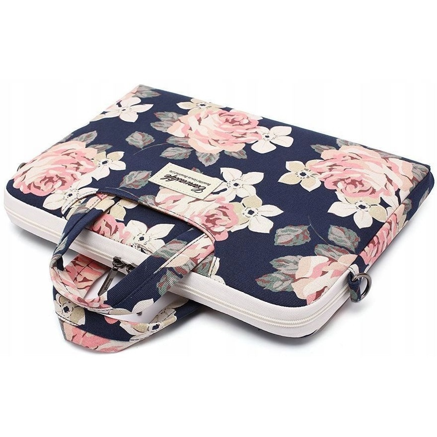 Geanta universala laptop 15/16 inch Canvaslife Briefcase White Rose