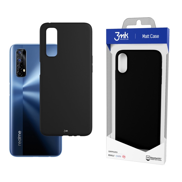 Калъф 3МК Matt Premium Case за Realme 7, Black