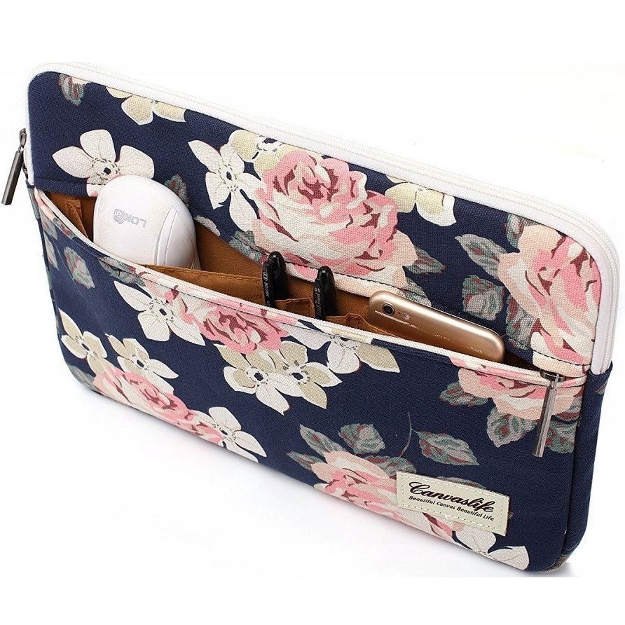 Husa laptop Canvaslife Sleeve 13/14 inch Navy Rose