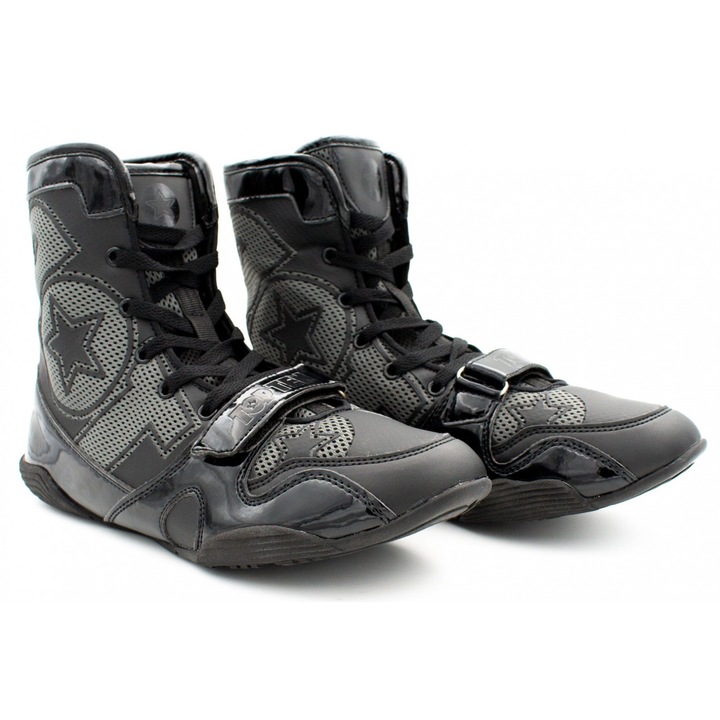 Ghete box "Black Star" Negru/Gri 37 EU