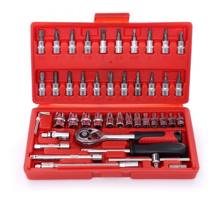 Професионален комплект инструменти, 46 части, Kraft&Dele, гаечни ключове, KD10525