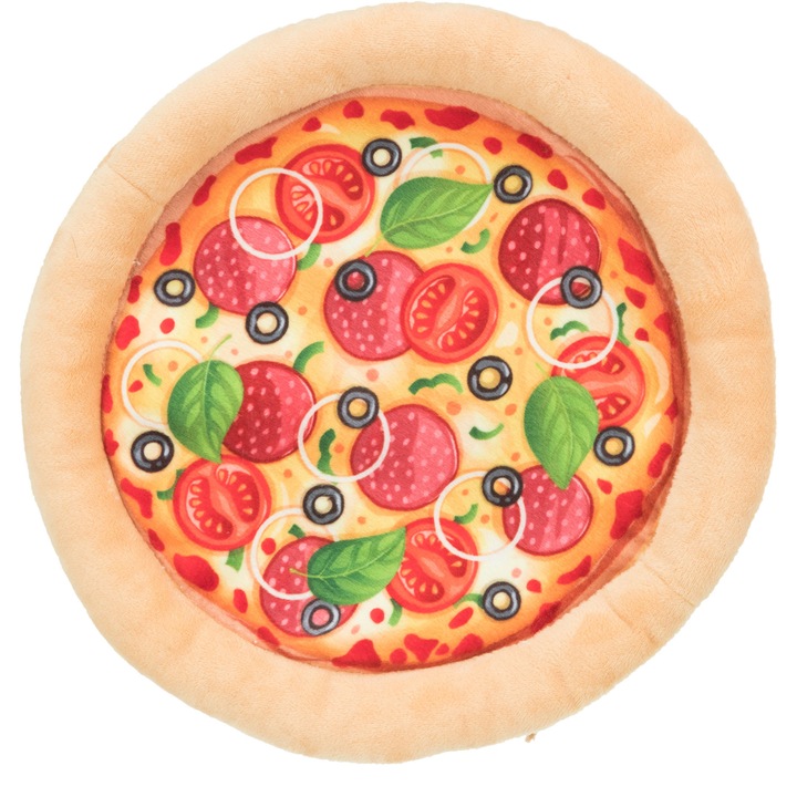 Jucarie pizza plush crem 26CM 35952