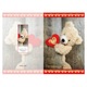 Felicitare cu plic, de dragoste si iubire Valentines Day "Te iubesc!", ursulet, 120 mm x 180 mm, carton 300 g
