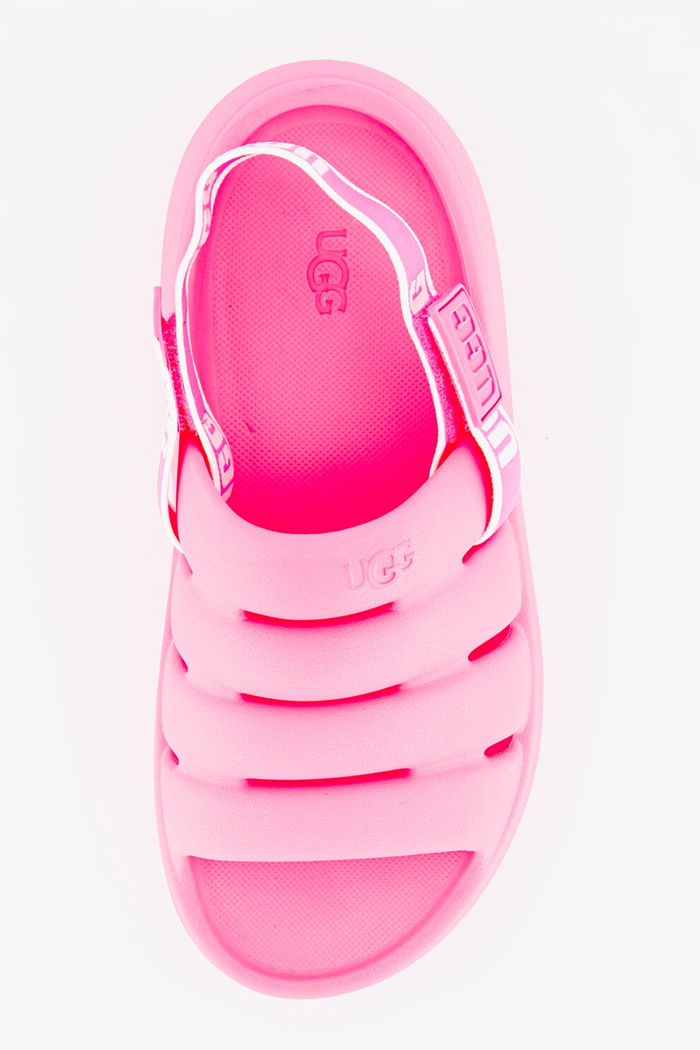 UGG, Сандали Sport Yeah с еластична каишка, Неоново розово, 32.5 EU ...
