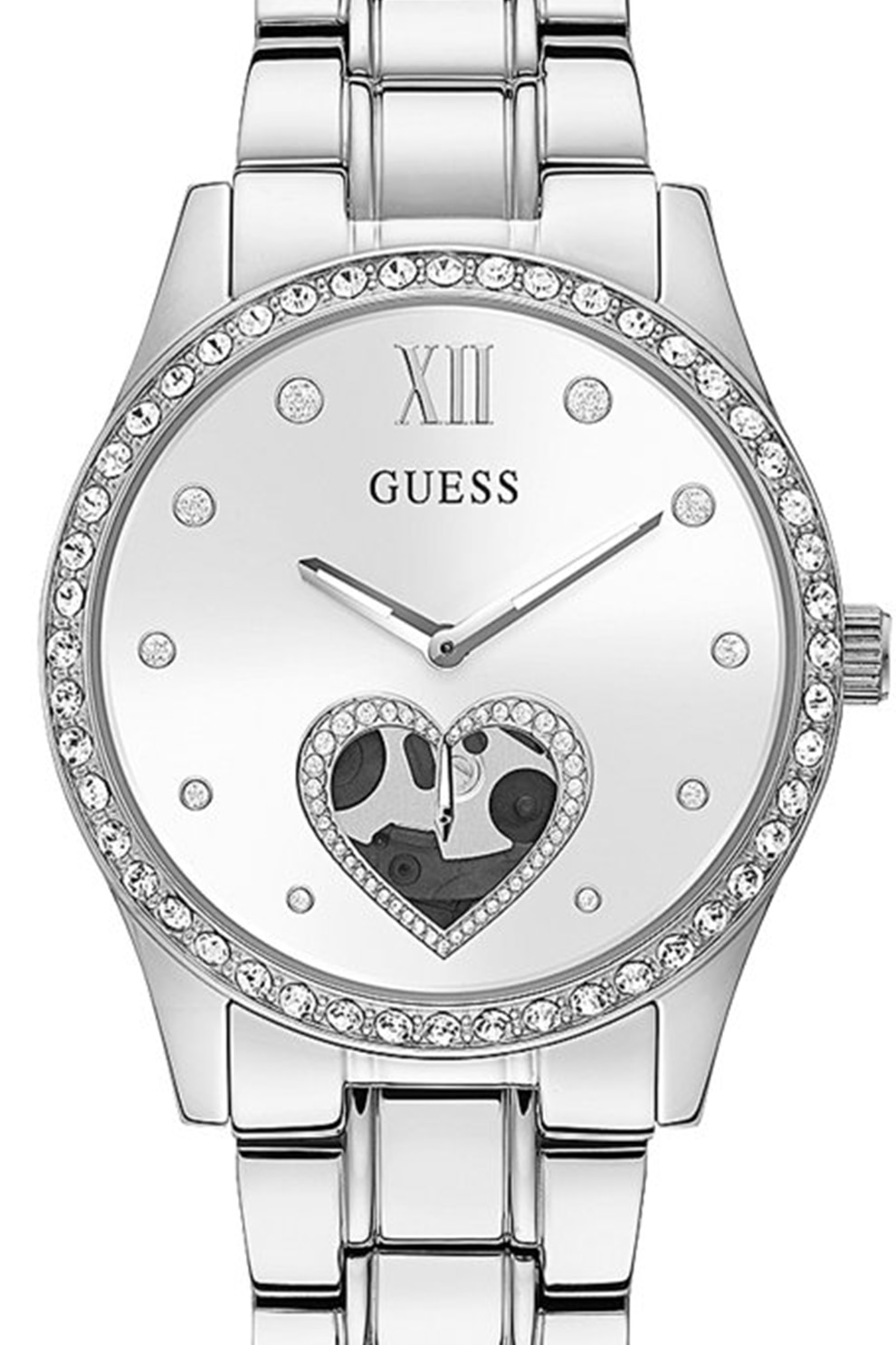 Guess, Иноксов часовник с кристали, Сребрист - eMAG.bg