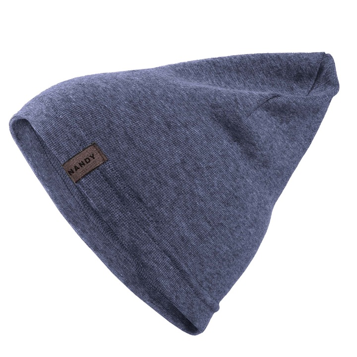 Caciula beanie, Unisex, Nandy, Albastru inchis