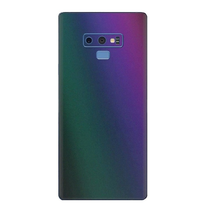 Комплект 360 Cover Skin Foils, съвместим със Samsung Galaxy Note 9 - Wraps Chameleon Purple/Blue