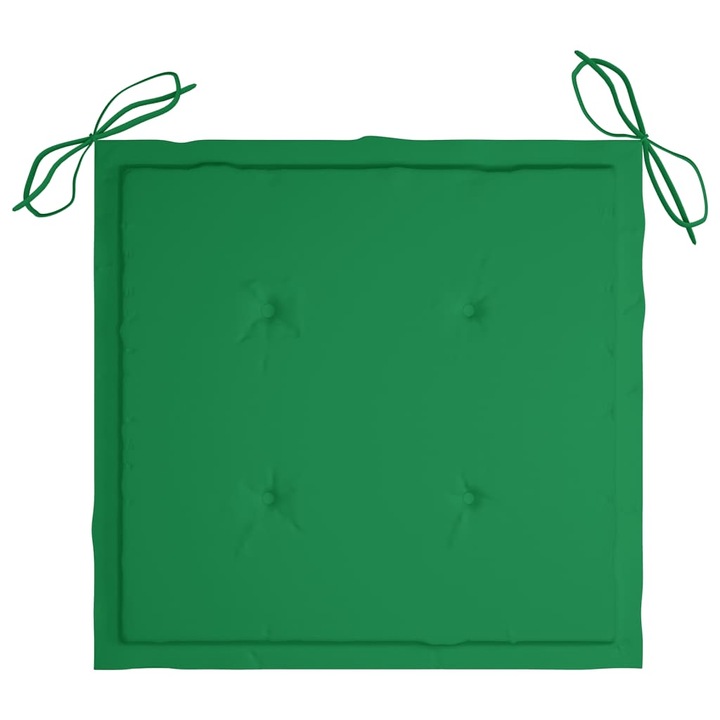 Set perne scaune gradina vidaXL, 4 buc. verde 40x40x3 cm tesatura Oxford, 0.39 kg