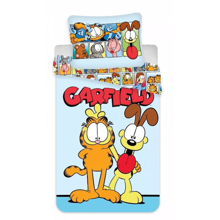 Garfield macskás ovis ágyneműhuzat 100 x 135 cm + 40 x 60 cm, pamut