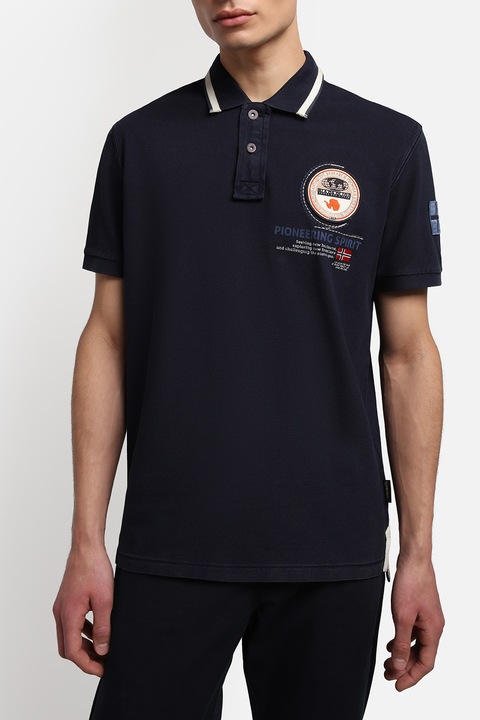 Napapijri, Tricou polo din bumbac Gandy, Bleumarin, S