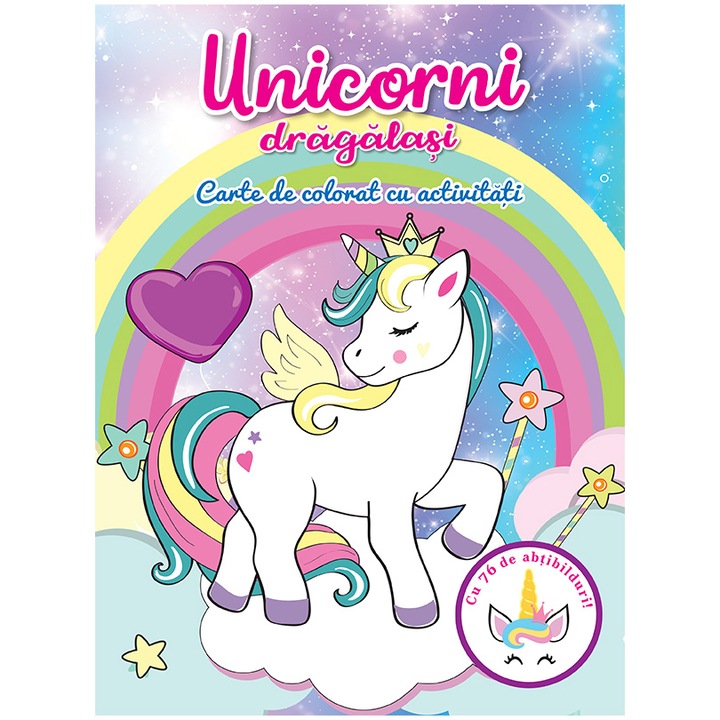 Unicorni dragalasi. Carte de colorat cu abtibilduri, Brijbasi