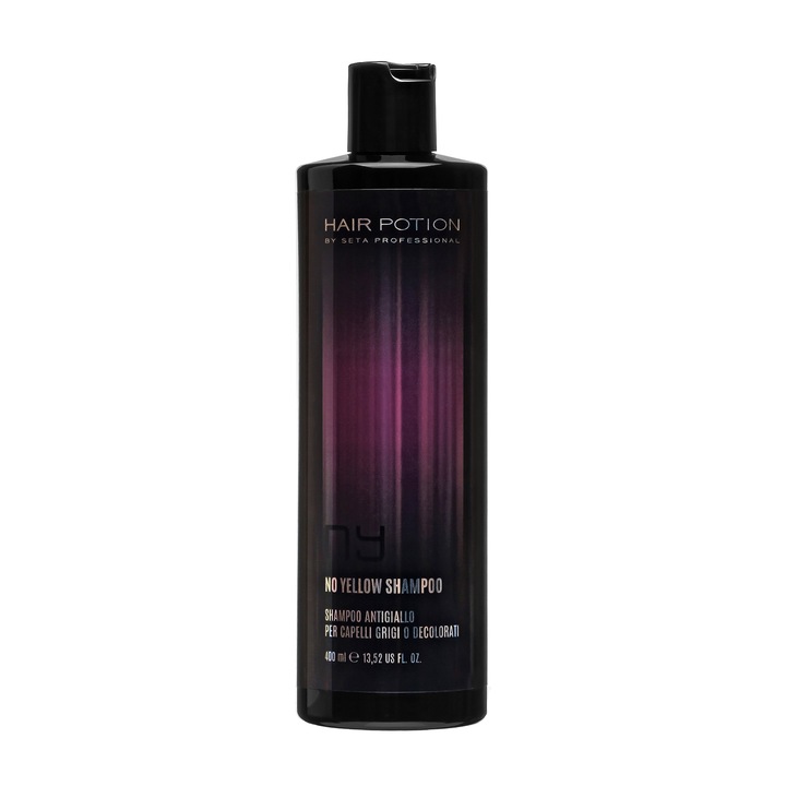 Sampon silver pentru par gri, decolorat si anulare Galben, Hair Potion, 1000 ml