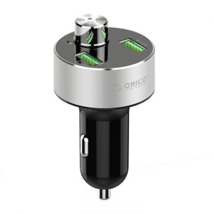 Orico UBT-2U autós töltő, Ezüst, Két USB kimenettel, Telefonhoz, tablethez stb.