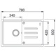 Pachet chiuveta bucaatrie Franke BSG 611-78, 78x50cm + Baterie Novara Plus Negru, rotatie pipa 360 grade, racorduri flexibile inox, discuri ceramice, include ventil de 3 1/2”, cleme de fixare, sifon, sistem inchidere ventil