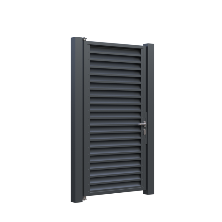 Poarta pietonala, Todome, aluminiu 109, negru, 100 x 180 cm