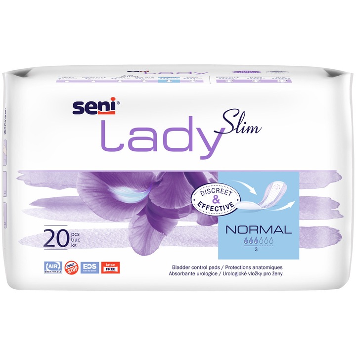 Absorbante urologice Seni Lady Slim Normal, 20 buc.
