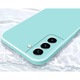 Husa silicon antisoc protectie camera cu microfibra in interior compatibila cu Samsung Galaxy S21 FE 5G, Verde