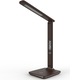 Avide Office LED asztali lámpa, 6 W, 350 lm, állítható fény, naptár, műbőr, barna