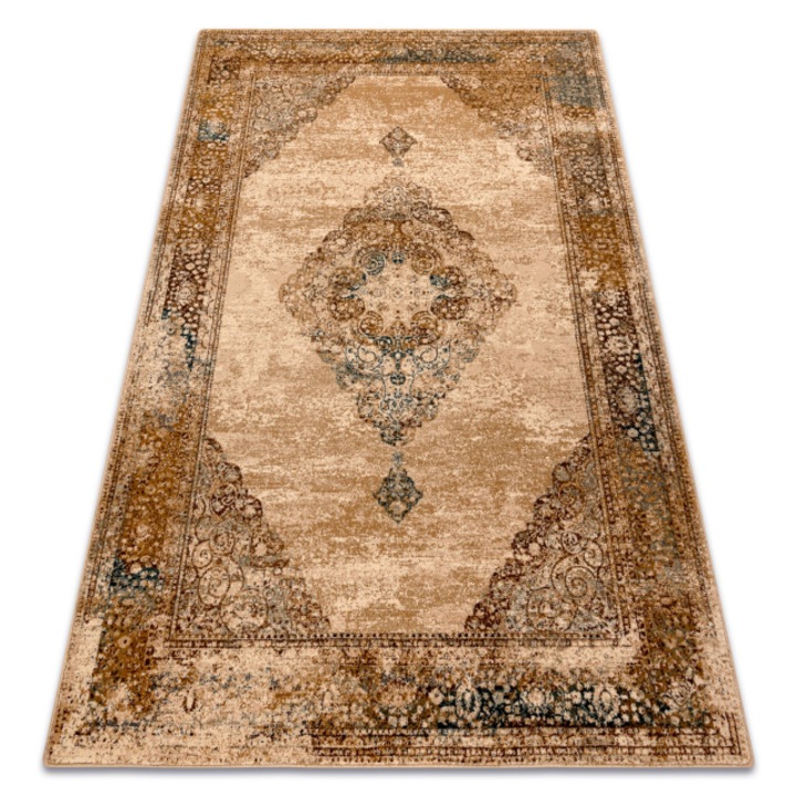 Covor DYWANY ŁUSZCZÓW de lana omega stila crem, 170x235 cm