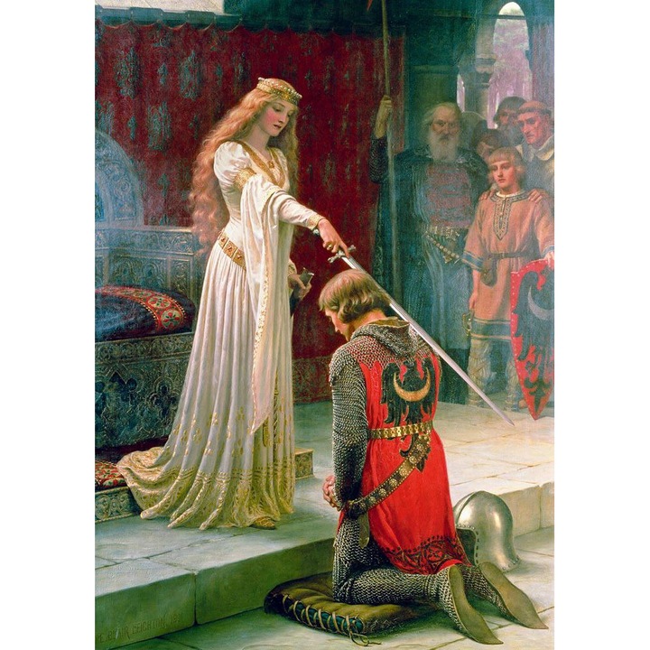 BlueBird - Puzzle Edmund Blair Leighton: Lovaggá ütés, 1901 - 1 000 darab