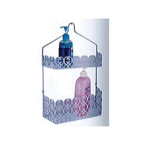 Etajera baie, 2 nivele, alb