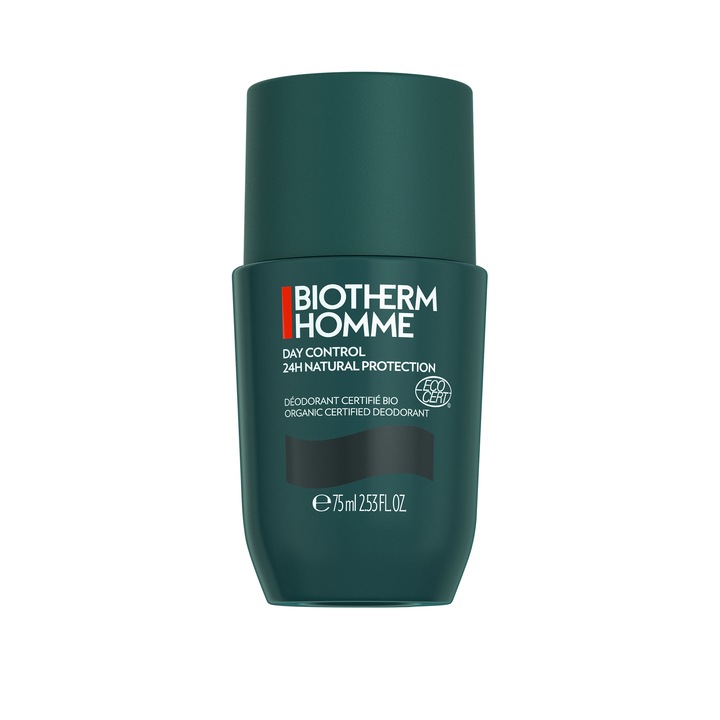 Deodorant roll-on Biotherm Homme Day Control 24H, fara aluminiu, 75 ml