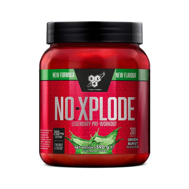 BSN No Xplode Legendary Pre-Workout енергизиращ прах, Edition 2021, Green Burst, 390 g, 30 порции