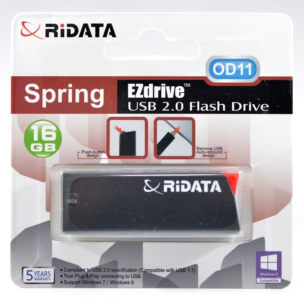 Memorie USB2, 16GB, RiDATA Taiwan, model OD11, NEGRU