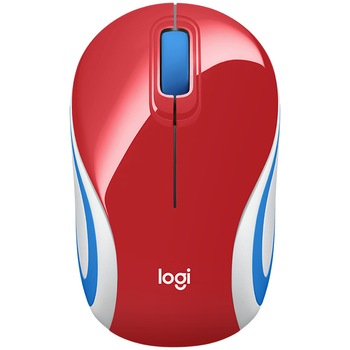 Mouse Wireless Logitech M187, USB, Rosu Mouse Wireless Logitech M187, USB, Rosu