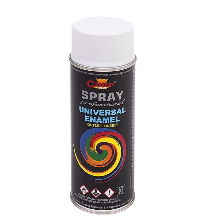 Спрей Champion Color RAL9003, Бял Гланц, 400мл
