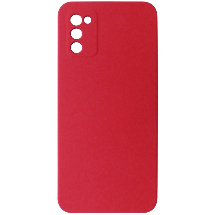 Husa tip capac spate Atlas silicon TPU Matte rosie pentru Samsung Galaxy A02s, A03s