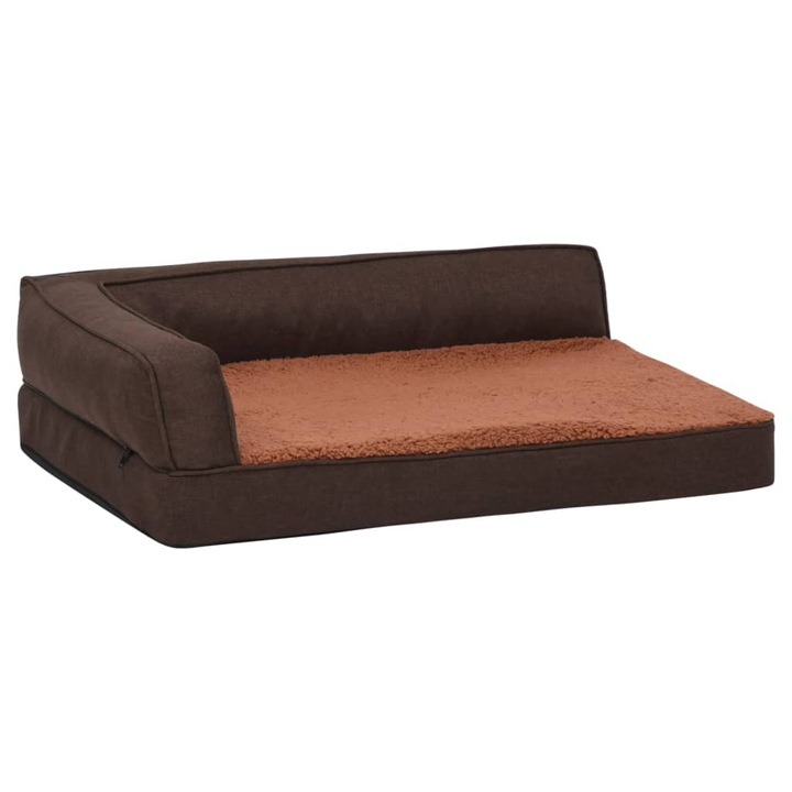 saltea pat dreptunghiular pentru caini cu sezut pufos vidaxl tesatura 60 x 42 x 19 cm maro imagen 28_0_
6